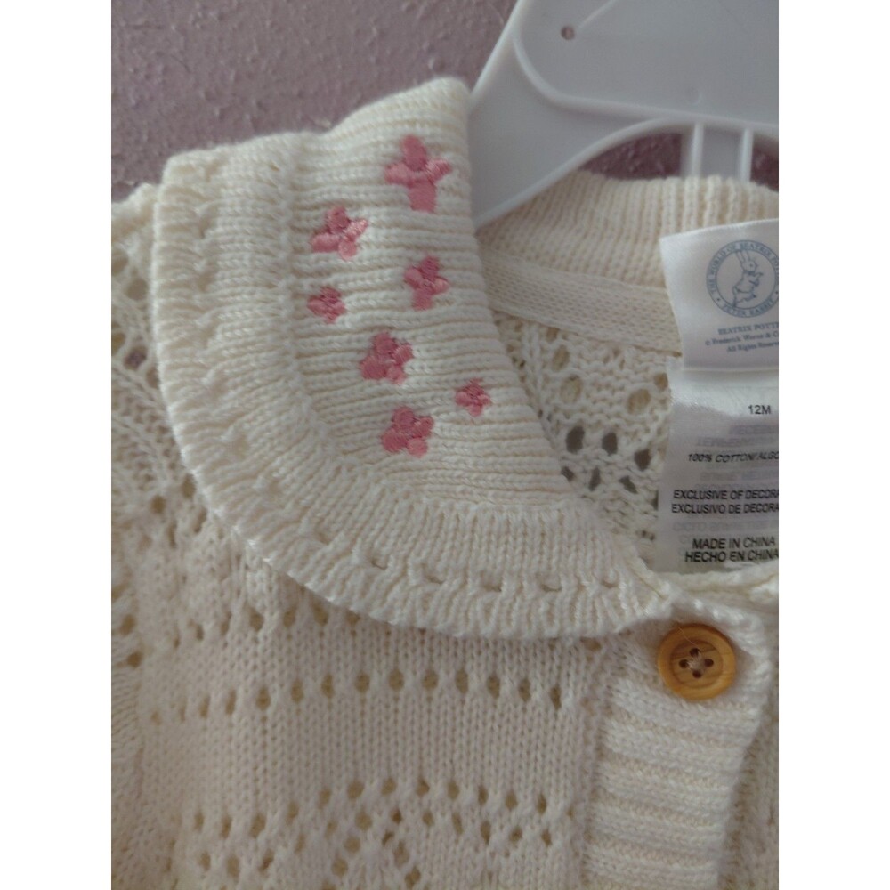 The World of Peter Rabbit Little Girl's Knit Cardigan Dress Set 2 Pc Size 12M - Picture 2 of 14